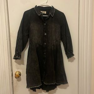 We the Free black corduroy dress with buttons